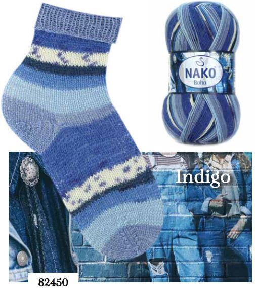 Nako Boho 82450 Indigo Wool and Nylon